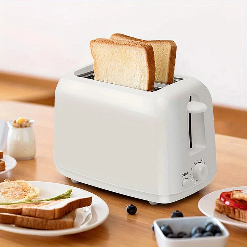 Smart Retro Electric Mini Toaster Oven Auto Pop-Up 2 Slices Sandwich Bread Toaster with Defrosting Warming Function for Home Use