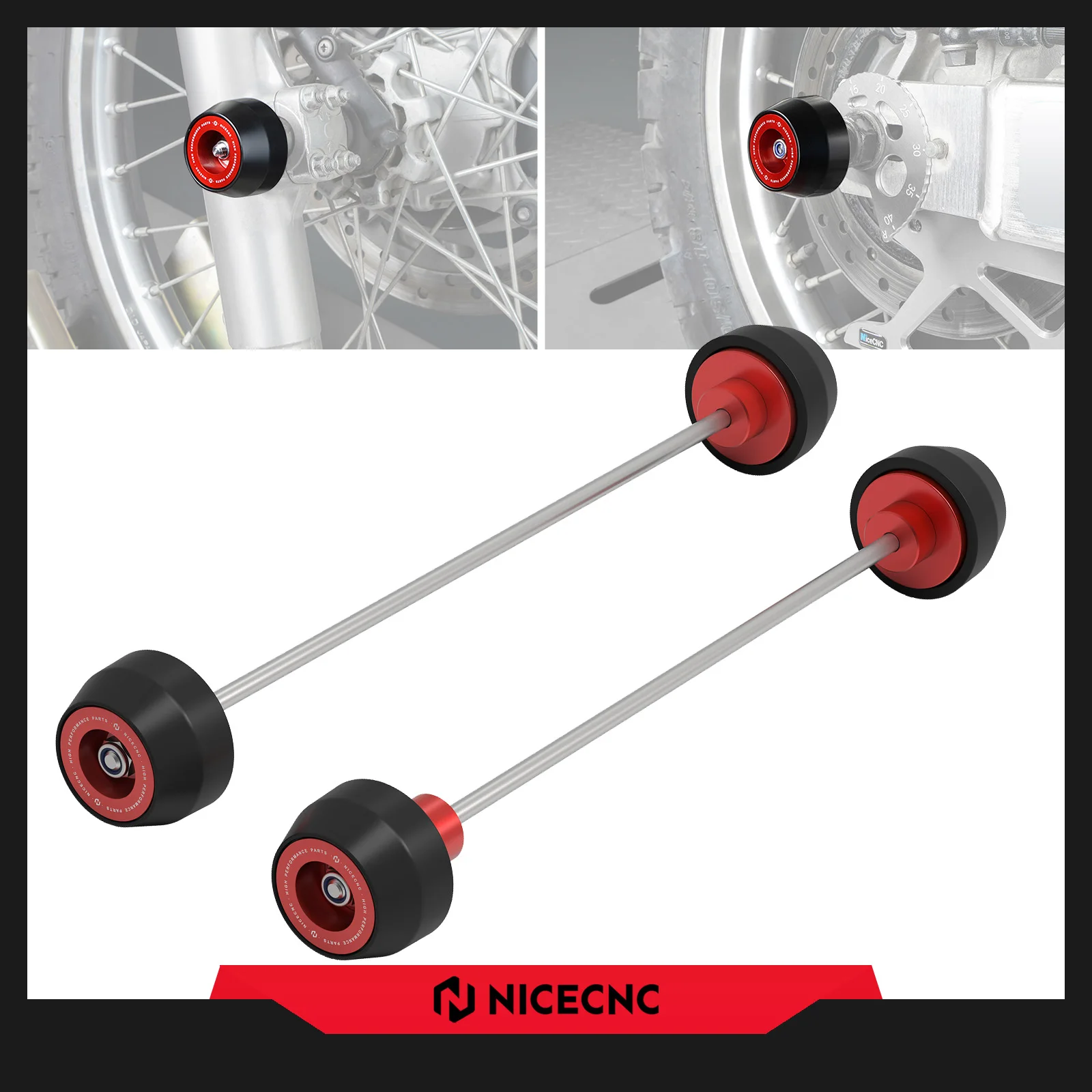 

NICECNC For 2025 Honda XR 650L XR650L 1993-2025 2024 XR 650 L Motorcycle Front Rear Axle Slider Fork Protector Guard Pad Kit
