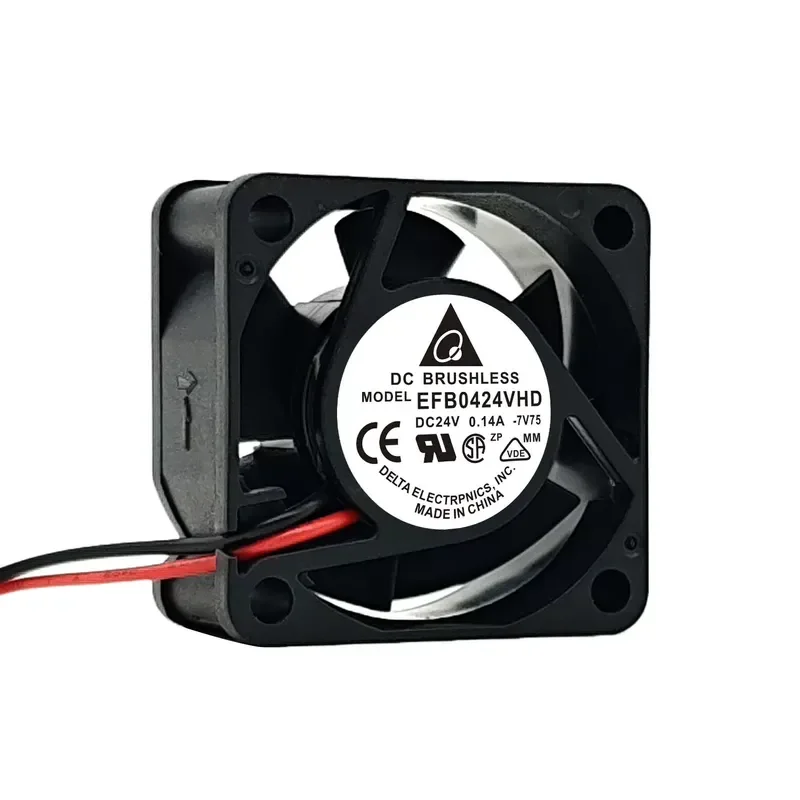 Original Delta EFB0424VHD DC24V 0.14A 40mm 4020 Inverter Silent Cooling Fan for Electronics Enclosures and Power Supplies