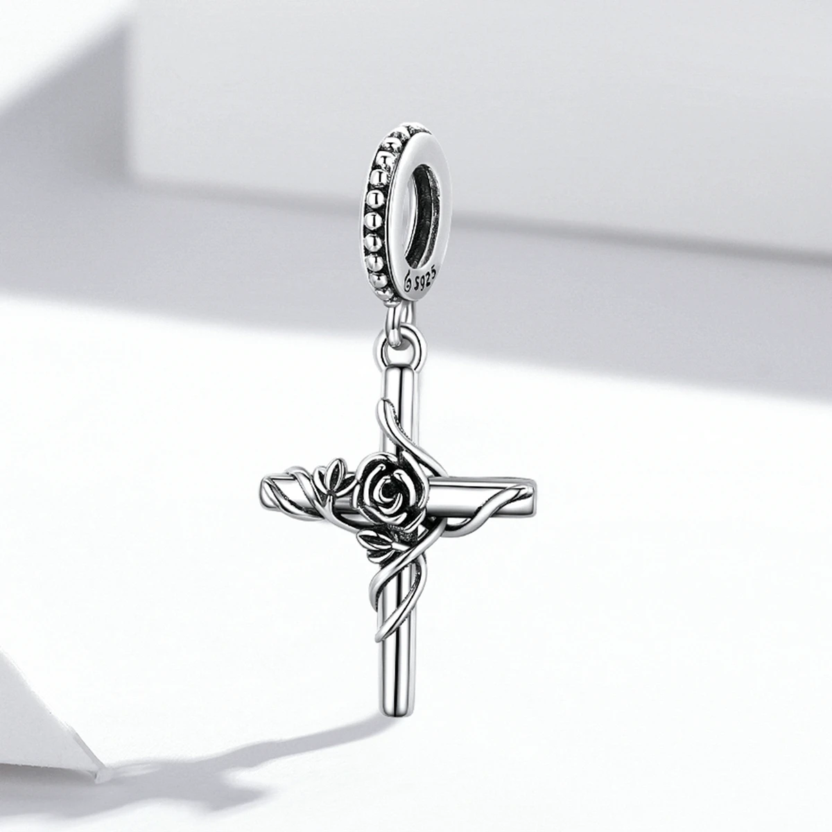 

Rose Cross Pendants 925 Silver Orignal Necklaces Retro-Belief Pendant Fashion Jewelry