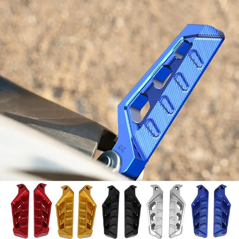 Wide Spike Foot Pegs 1 Pair Rear Brake Peg Pad Extender Aluminum Motorcycle Rear Pedals Strong Load-Bearing 20mm Thickness