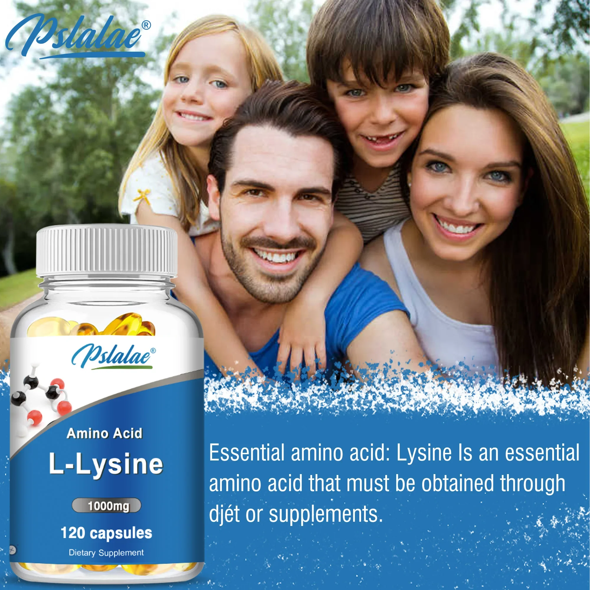 L -lysine - يعزز عملية التمثيل الغذائي وإنتاج الطاقة، وتدعم تركيب الكولاجين، ودعم البشرة - 120 كبسولة #3