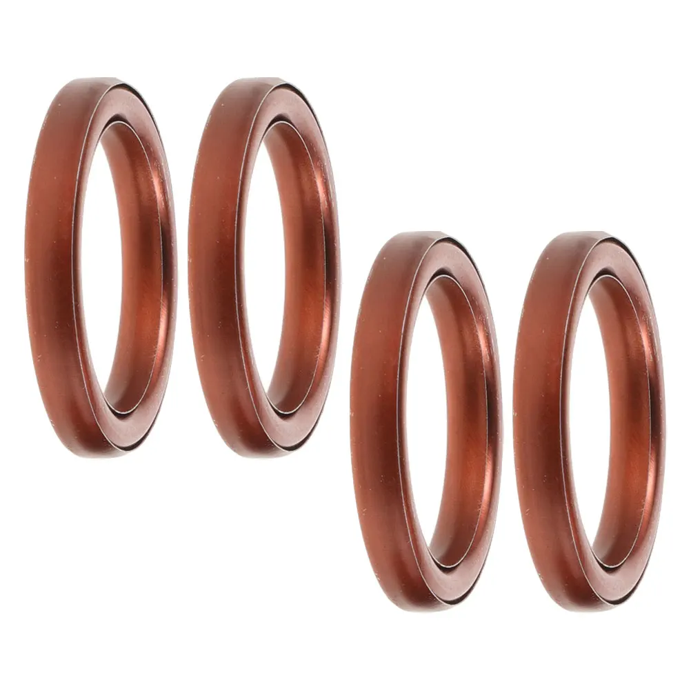 

4pcs Exhaust Pipe Gasket Motorbike Replacement Sturdy Copper Material Easy Install Durable End Silencers Car Light Brown