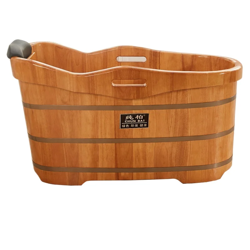 CX Solid Wood Bath Adult Bath Household Adult Bath, Bucket