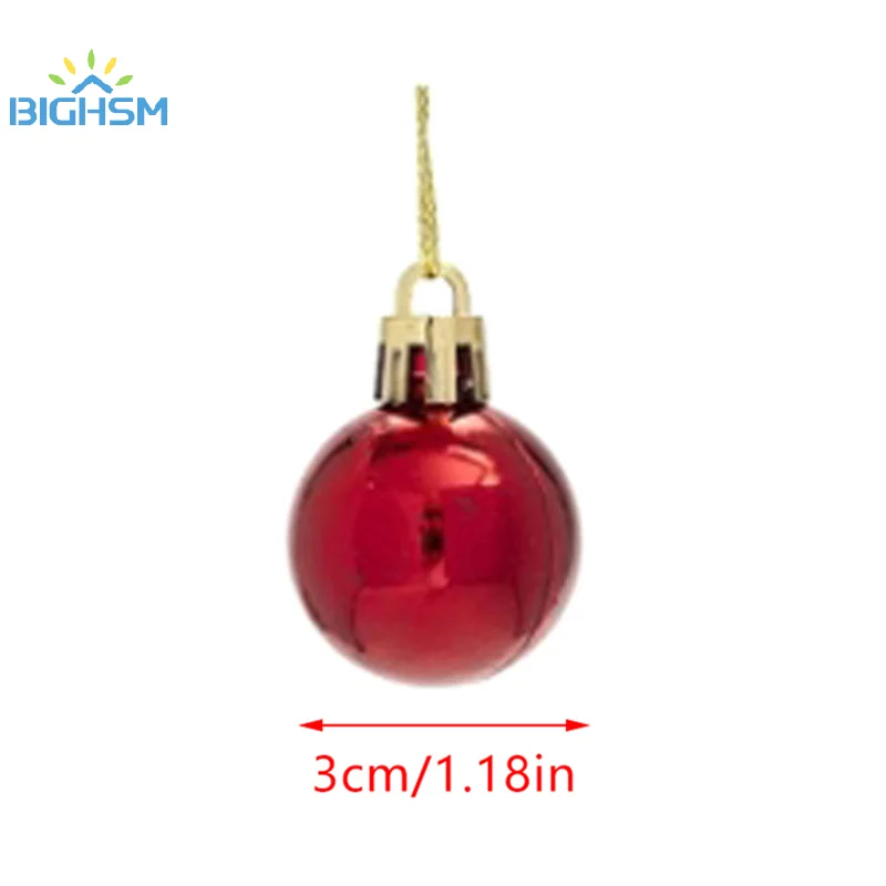 24pcs Christmas Ball Ornaments Shatterproof Christmas Ornaments Set Decorations For Xmas Tree Balls 3cm 1.18 Inch