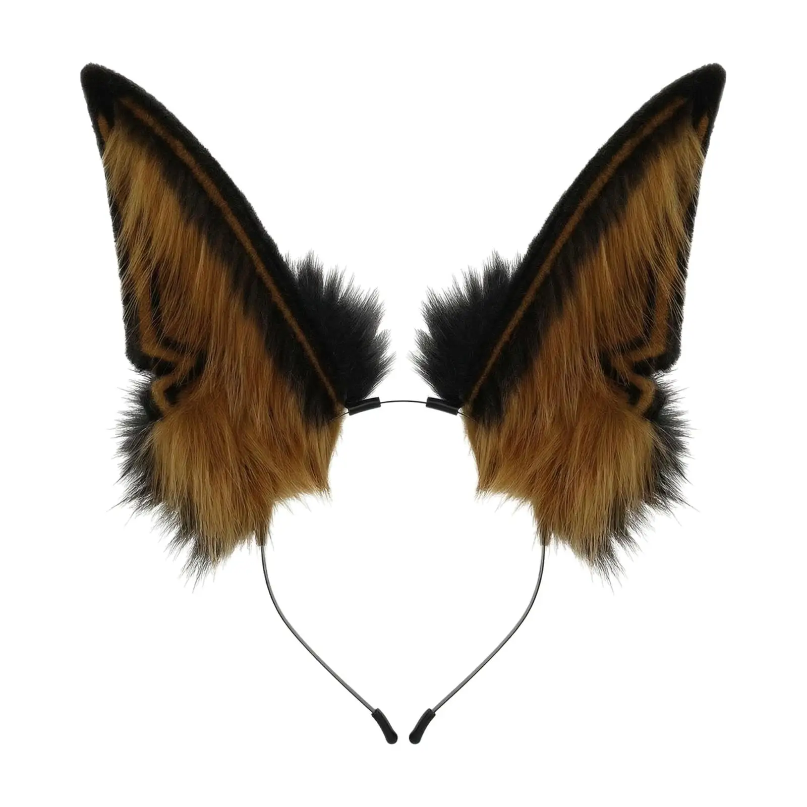 Furry Ear Headband with Metal Band Lightweight Soft Pointed-Ear Headband Dress-up Headwear Comfortable Soft for Cosplayers