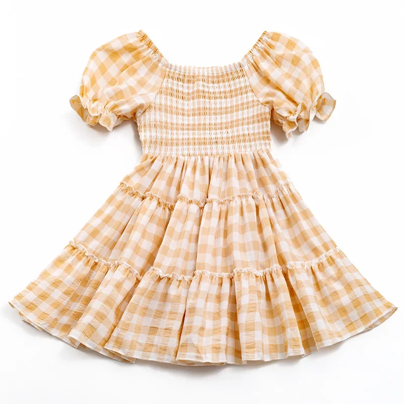 Girlymax Broer Of Zus Geel Plaid Baby Meisjes Jurk Jongens Vrouwen Shirt Tops Romper Kids Kleding