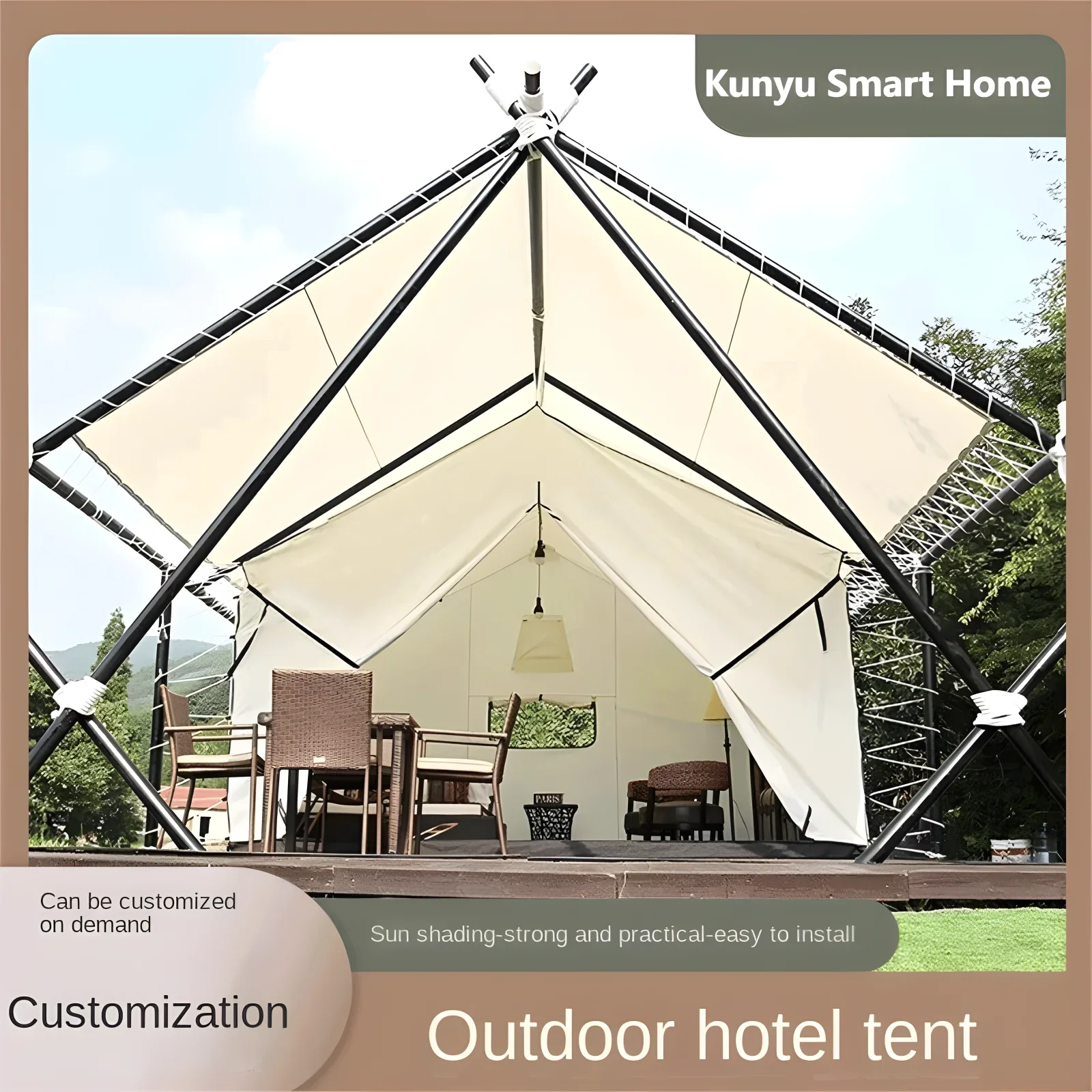 

-Luxury Automatic Family Tent Portable Waterproof Tent for Resort Hotels and Family Camping New Arrival