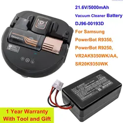 OrangeYu 21.6V/5000mAh batteria per aspirapolvere DJ96-00193D per Samsung PowerBot R9350, R9250, muslima/aa, muslimate