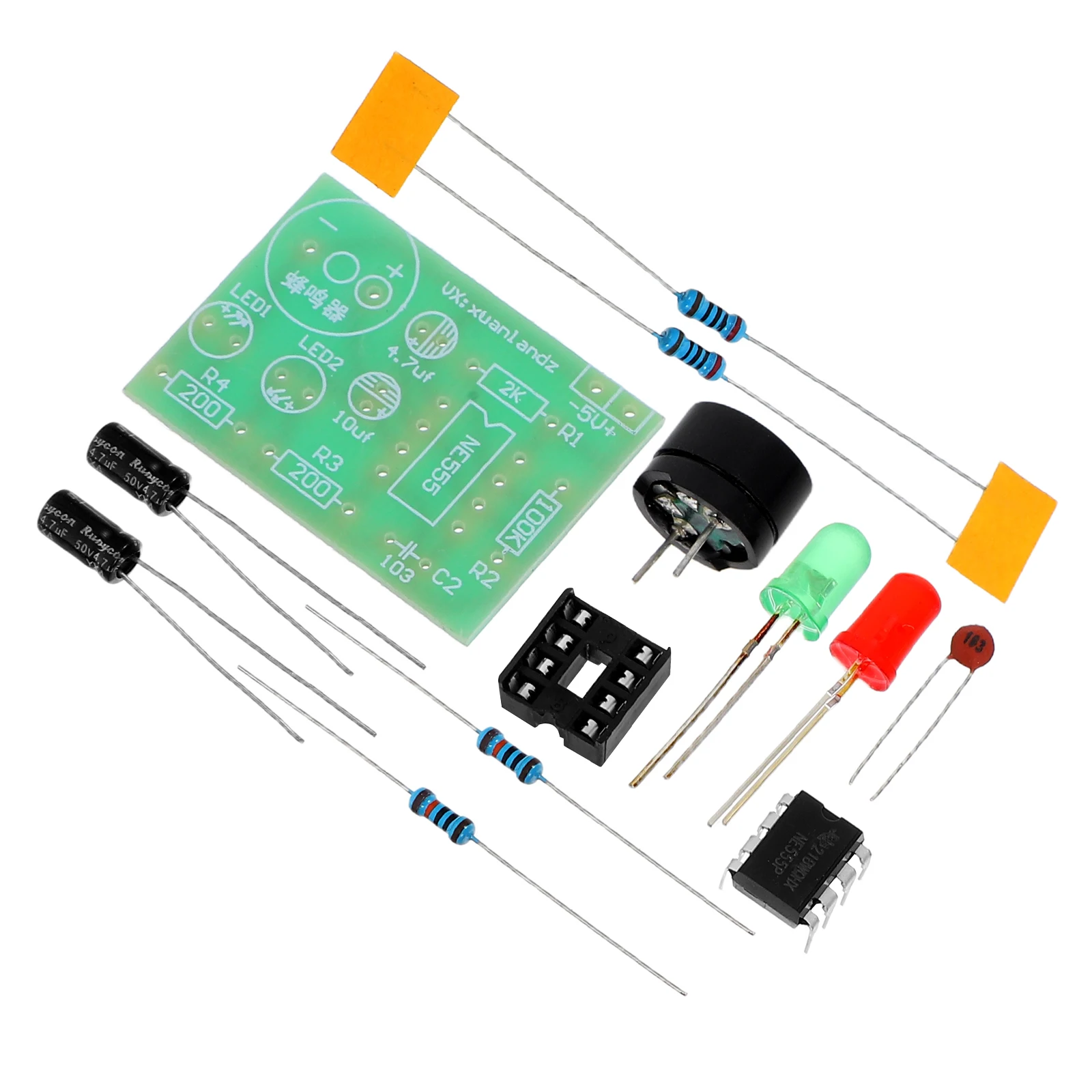 

3pcs Electronic Kit LED Circuit Project 555 Timer Module Soldering Training Flashing DIY Practical Electronics