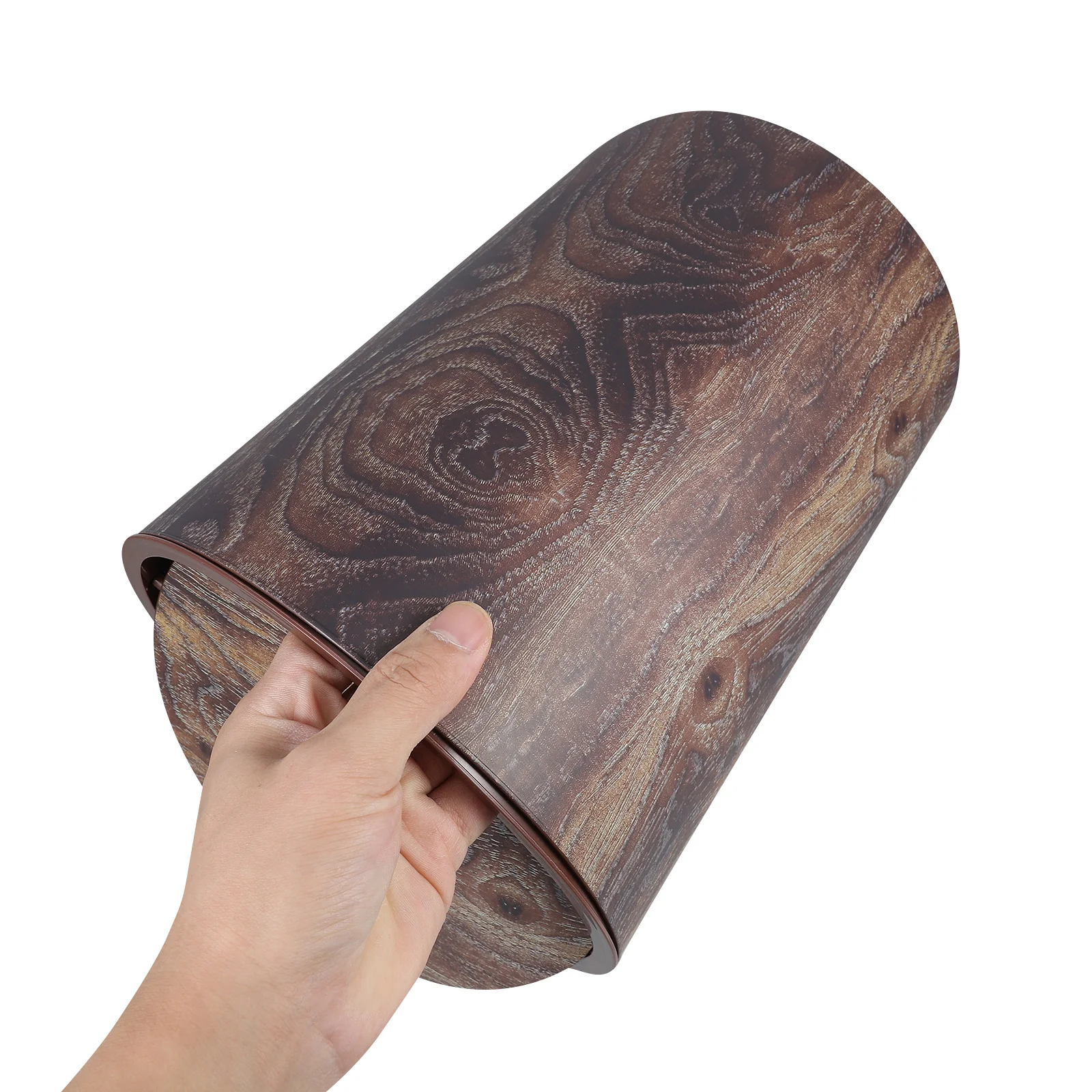 

Large Capacity Vintage Wood Grain Trash Can Decorative Waste Basket for Home Office Bathroom Kitchen Living Room