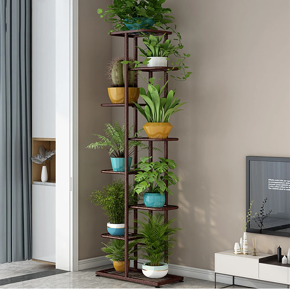 Pflanzenständer für Innenräume, Mehrstöckiges Vintage-Pflanzen-Eckregal Blumenständer Pflanzgefäßhalter Regal für Zuhause Büro Außenbereich Balkon