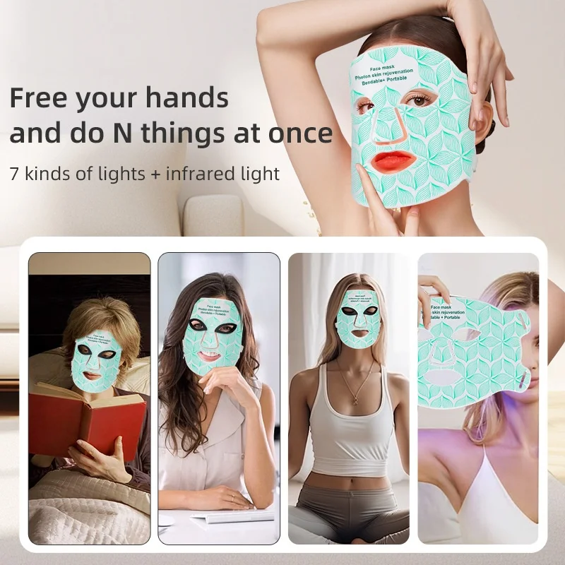 Seven colour light beauty instrument LED skin rejuvenation instrument, big row light, photon mask instrument