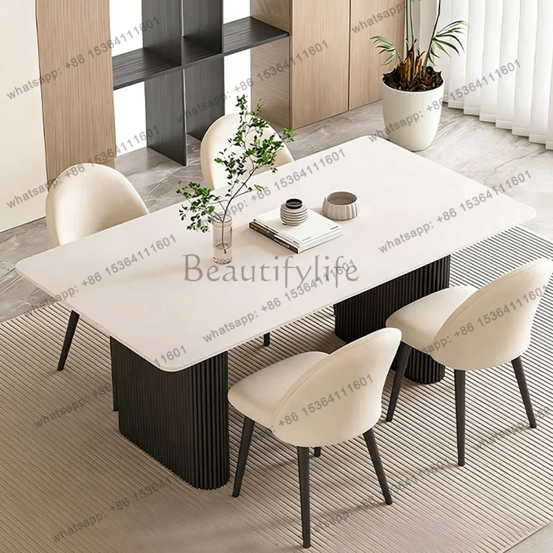 PG Salon Kitchen Dining Table Restaurant Chairs Nordic Modern Lounge Dining Table Designer Center Mesas De Jantar Home Furniture
