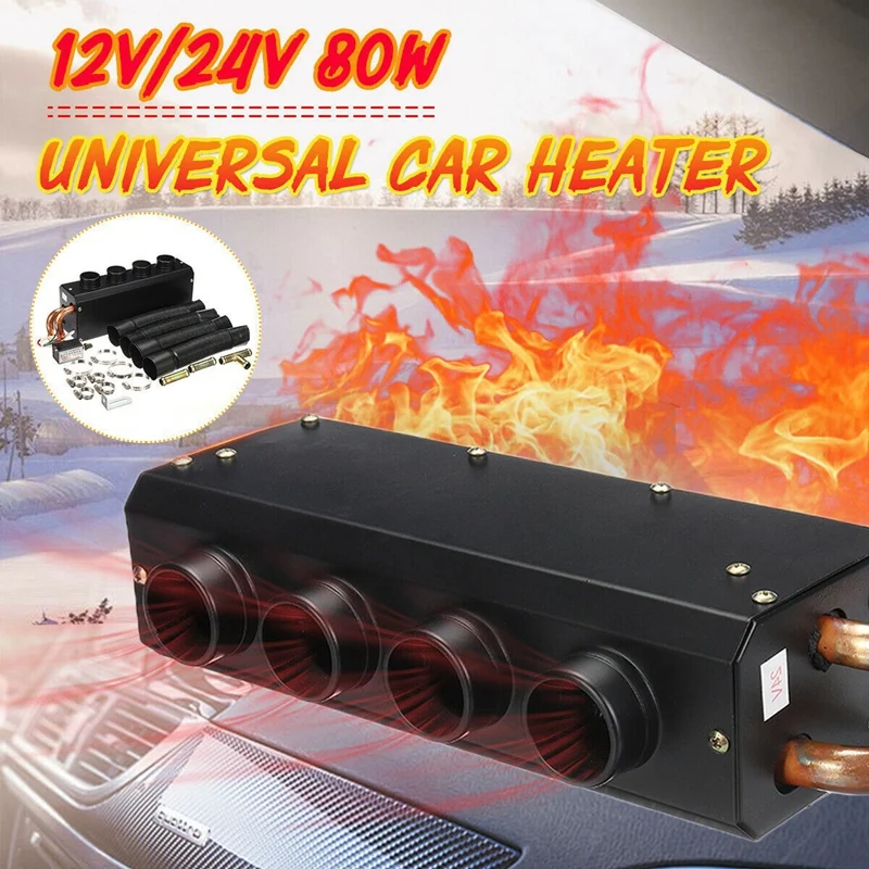 

12V 80W Universal Car Heater Warm Heating Cooling Fan Defroster Demister Car Accessories