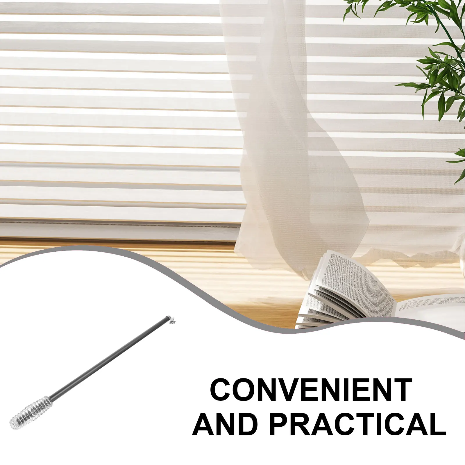 

Puller Curtain Handle Extra Long Drapery Wands for Curtains Round Telescoping Rod