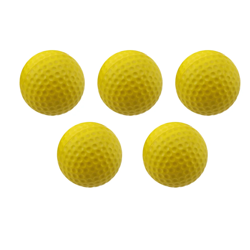 

5 Pcs Yellow Practice Balls Approach Shot High Elastic Outdoor Training Full Children's