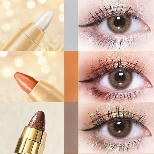 Imagen 2 del producto 2 en 1 sombra de ojos nacarada lápiz labial sombra de ojos maquillaje sombra de ojos pluma impermeable brillo mate alta pigmentación al por mayor