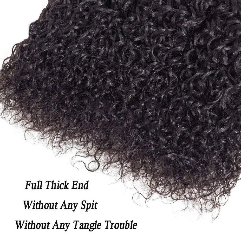 Ulrica Burmese Curly Human Bundles Unprocessed Afro Kinky Curly Hair Bundles Natural Color Curly Human Hair Weave Extensions