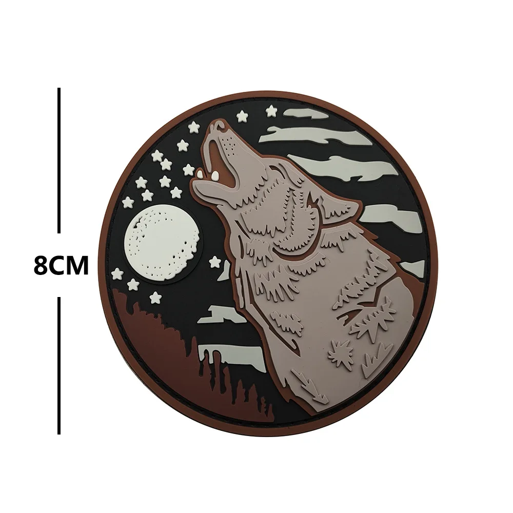 3D PVC Viking Battle Ax Runavin Odin Compass Lone Wolf Logo Armband Odin God Rune Magic Sticker Badge Vking Rubber Patch