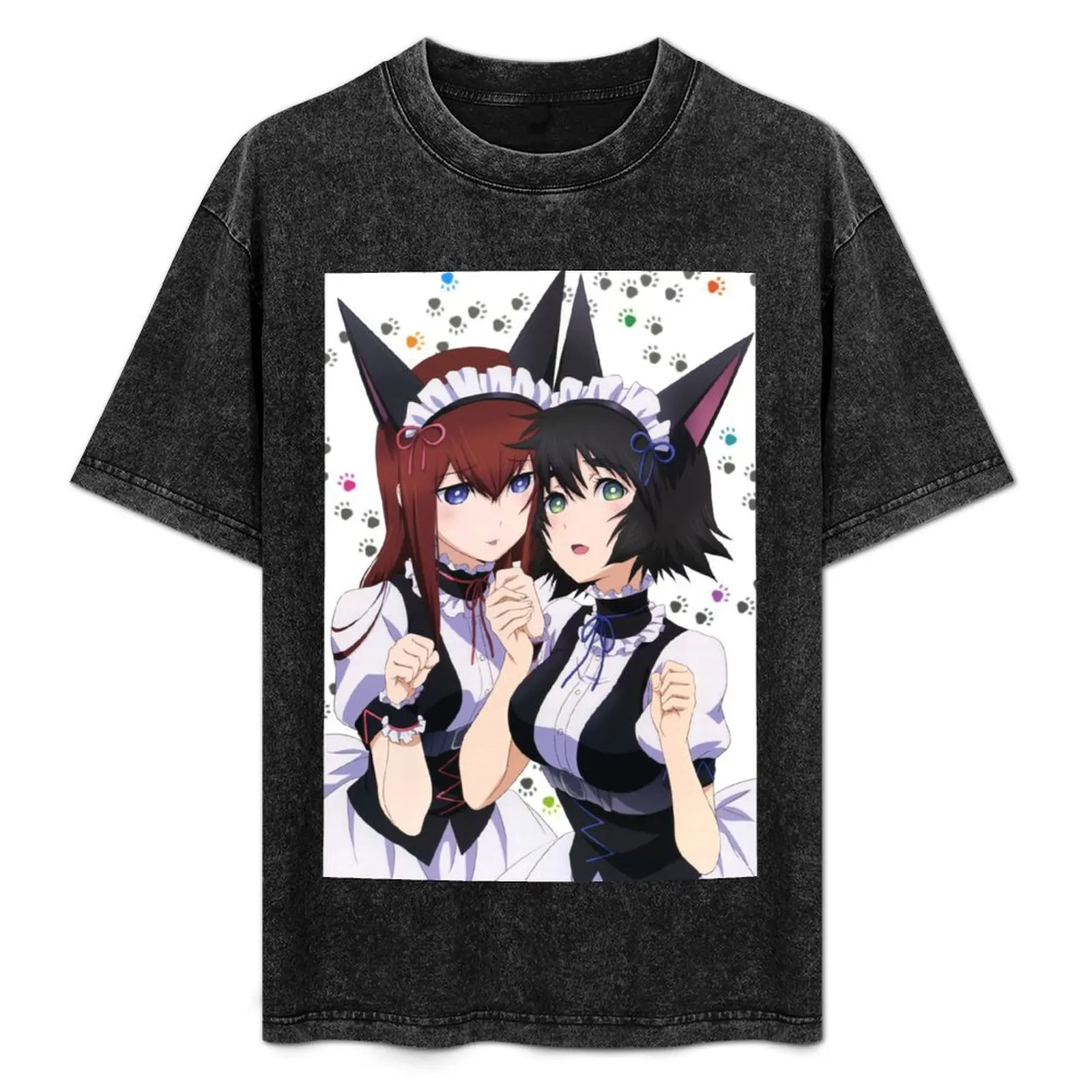 

Steins;Gate - Makise Kurisu & Shiina Mayuri T-Shirt Simple Trendy Casual T-Shirt