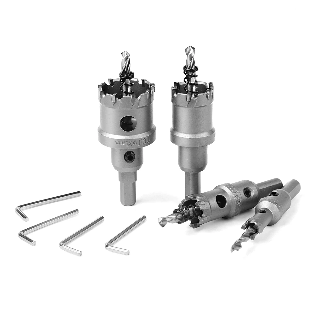 1pc 12-160mm TCT Carbide Hole Saw Drill Bit Hole Saw Cutter For Stainless Steel Metal Alloy Drilling