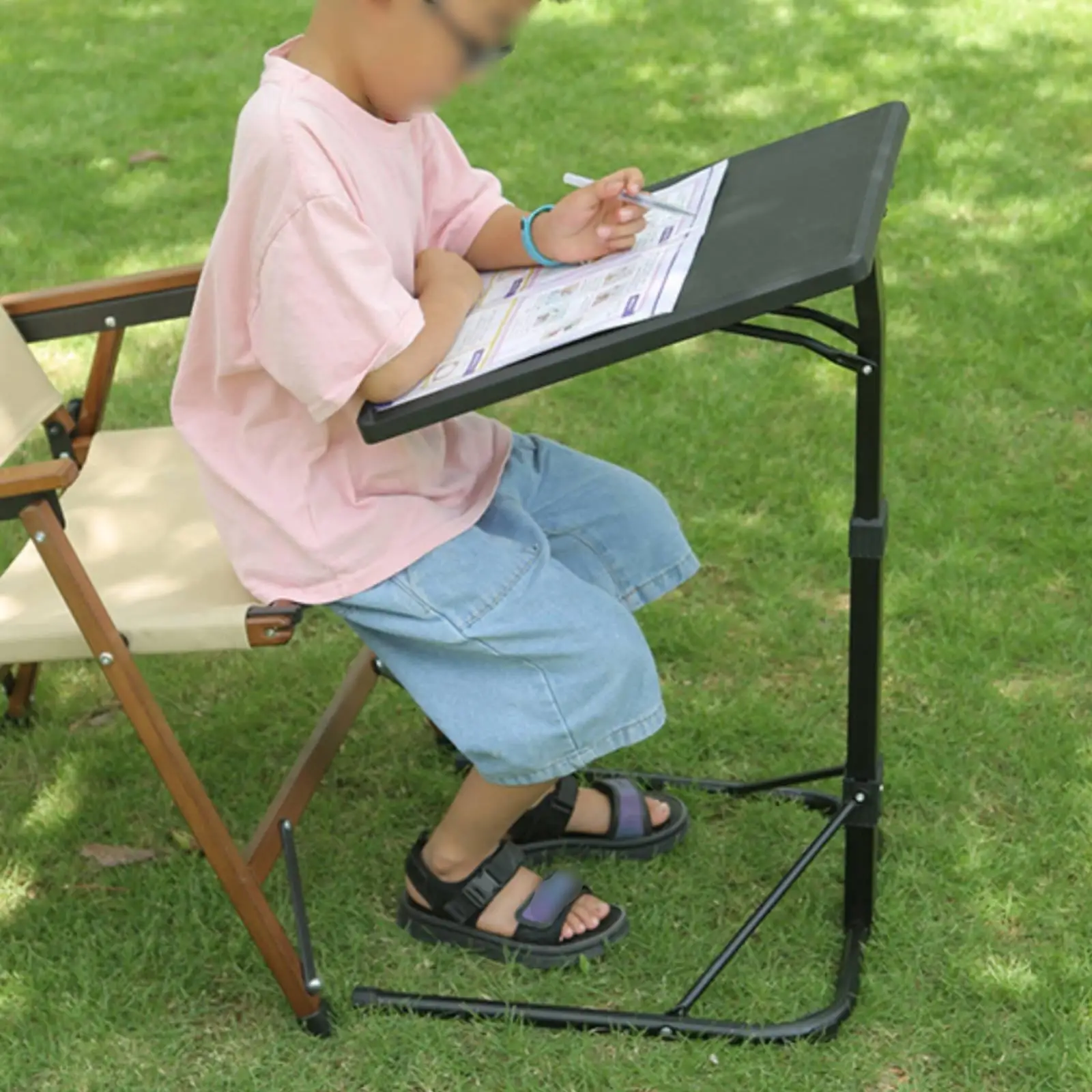 Adjustable Folding Desk for Children Portable Study Table Height Adjustable Laptop Stand for Bedroom Car and Remote Work