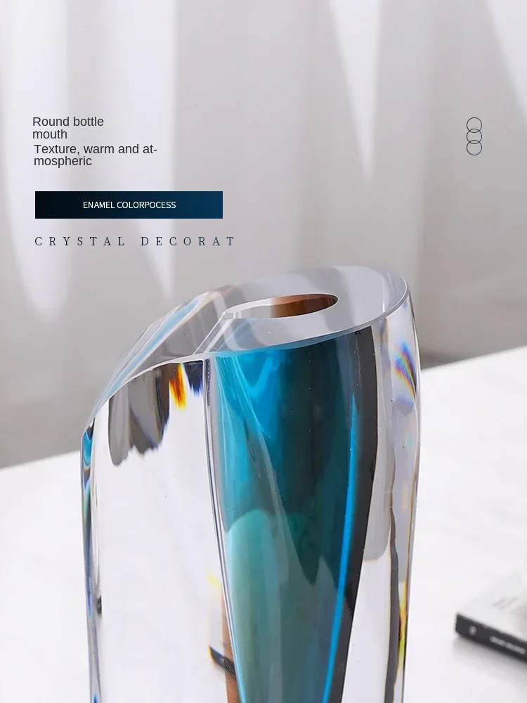 Tomada de fábrica de ornamentos de vaso de vidro de luxo moderno