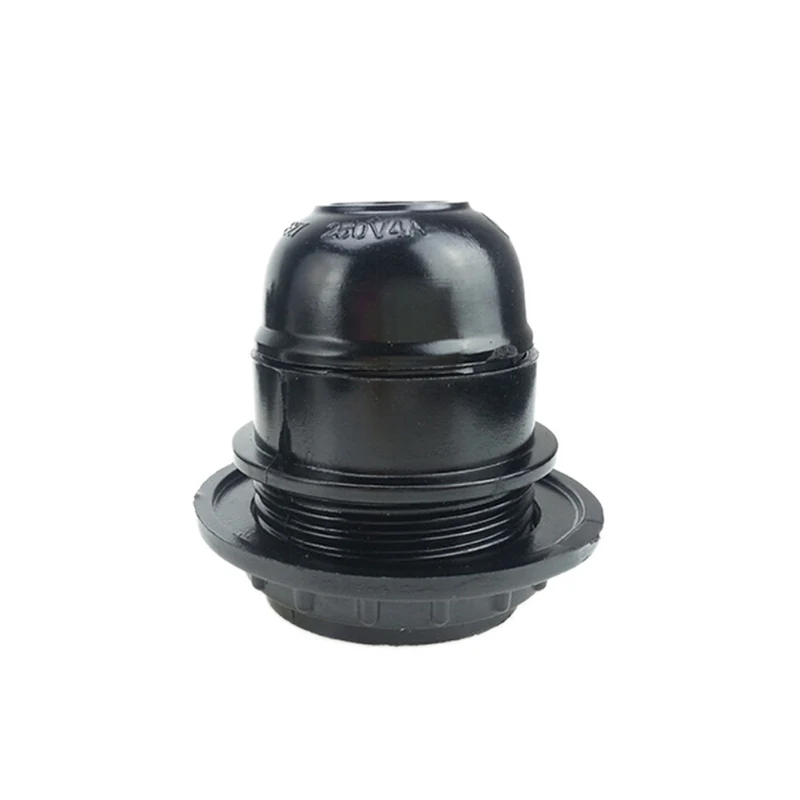 1pc Black Period Style Screw E27 Light Bulb Lamp Holder Pendant Socket