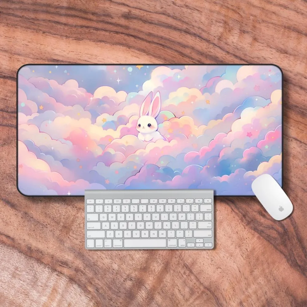 Bunny Themed Gamer Girl Desk Mat alfombrilla para escritorio pk control 1 mousepad one piece mouse pad alfombrilla gaming