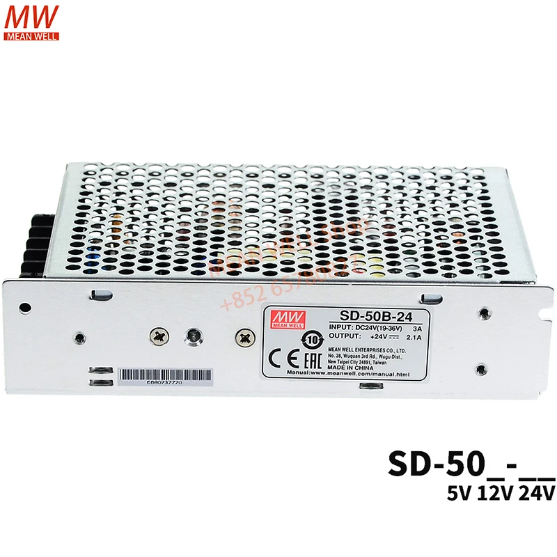 Original MEAN WELL Switching Power Supply 50W Single Output DC-DC Converter SD-50A-05 SD-50B-05 SD-50C-05 SD-50A-12 SD-50B-12 24