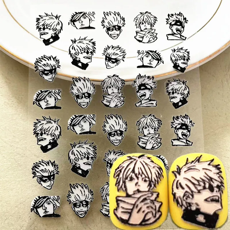 Nail slider Anime Image 3d nail art stickers decal template diy nail tool decorations TW001