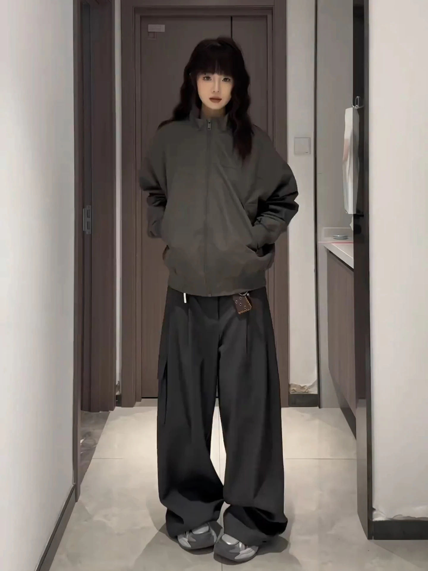 

Cleanfit ort Workwear Jaet ex Autumn American Flight Bomber Jaet Stand Collar Baseball orm Women's Sle