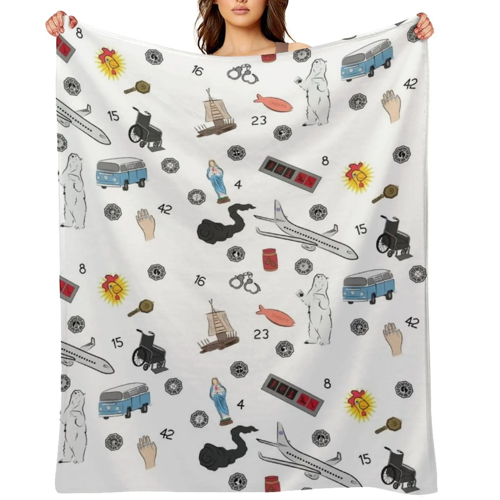 

LOST Throw Blanket Luxury Thicken cosplay anime Weighted Beach Blankets