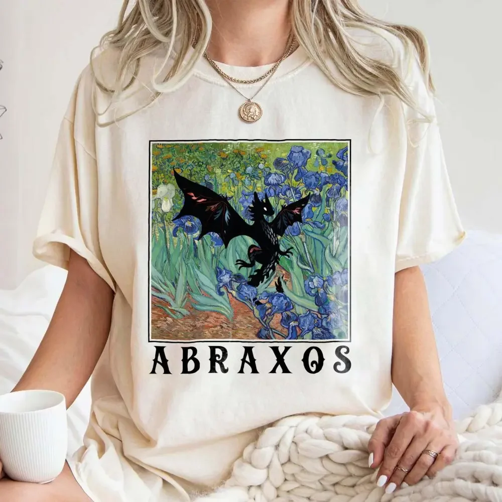 Retro Abraxos Flower Garden Club Comfort Shirt Throne Of Glass Flower Shirt Oversized 100%Cotton Loose Shirt For Unisex Y2K Tee