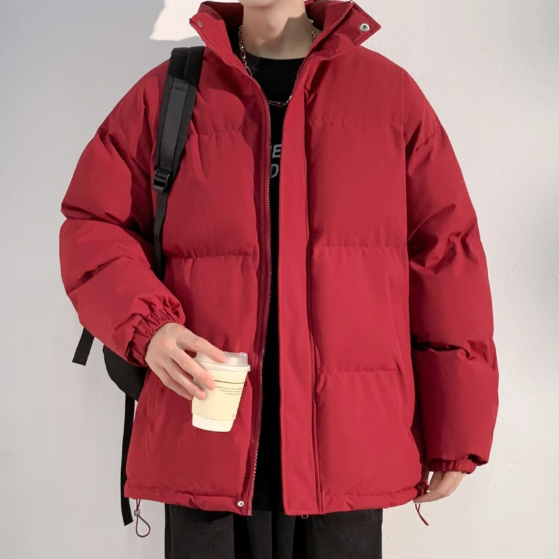 Thick Warm Padded Snow Coat men Oversize bread Jacket Stand collar Male Winter  Men Outdoor winter parka men warm Outwear