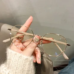 Luxury Myopia Glasses Classic Vintage Anti-blue Light Eyeglasses Women Men Minus Diopter Eyewear Prescription with 0 -0.5To -6.0