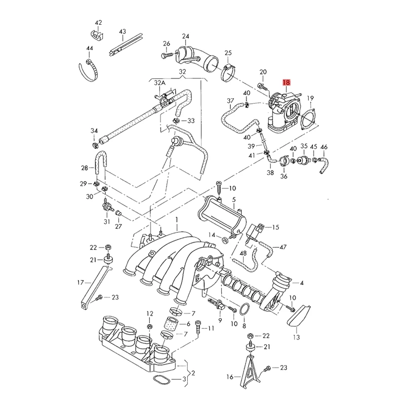 

Car Throttle Body Takeover 0280750189 06B133062S 06B133062H For A4 A6 B7 VW Passat 3B3 3B6 2000-2008 Throttle Tube