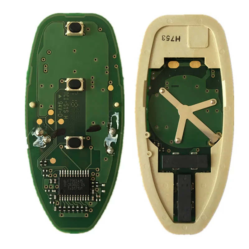 CN021002 oryginalny inteligentny klucz samochodowy z 3 przyciskami do Infiniti Micra Juke Note Leaf Cube pilot 433mhz PCF7952 CWTWB1U825