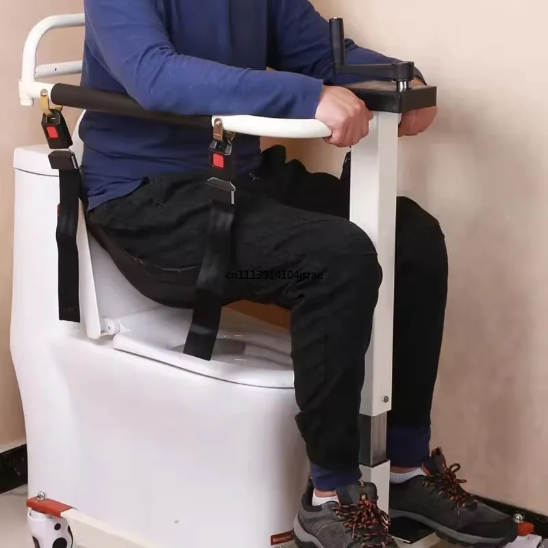 Folding Portable Transfer Lift Chair, Multifunctional Elderly Care Chair, Disabled Shower Bath & Toilet Commode Chair