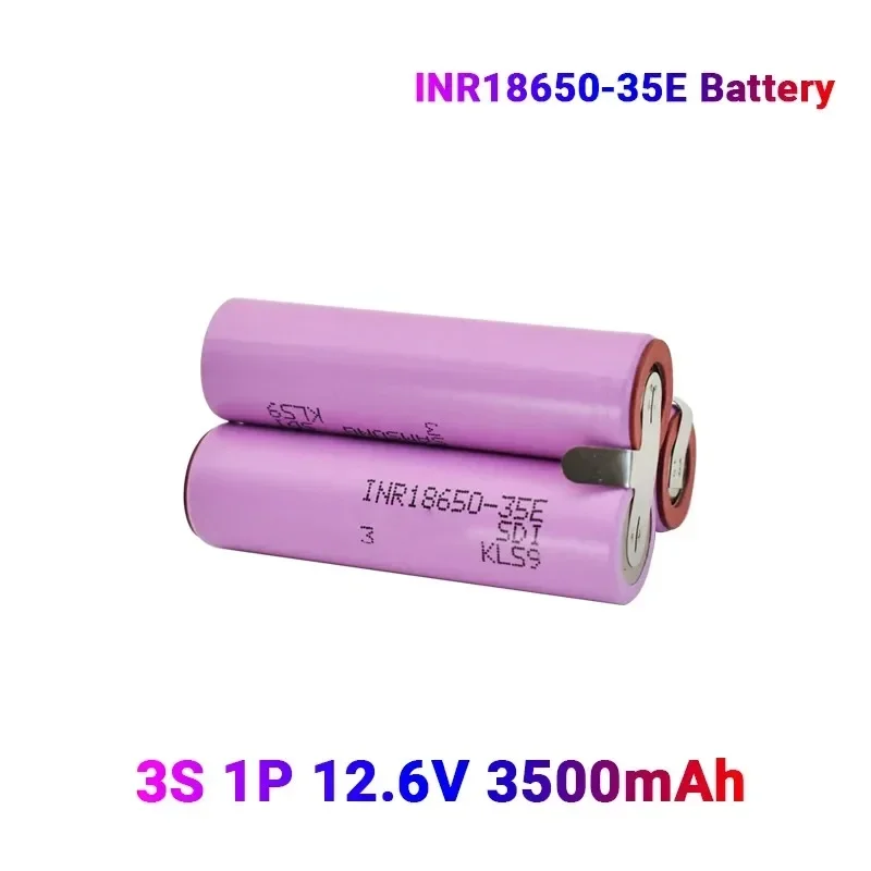 3S1P 3S2P 4S1P 4S2P 5S2P 6S1P 18650 Battery pack 12.6V 21V rechargeable battery Suitable for electric screwdrivers and drills