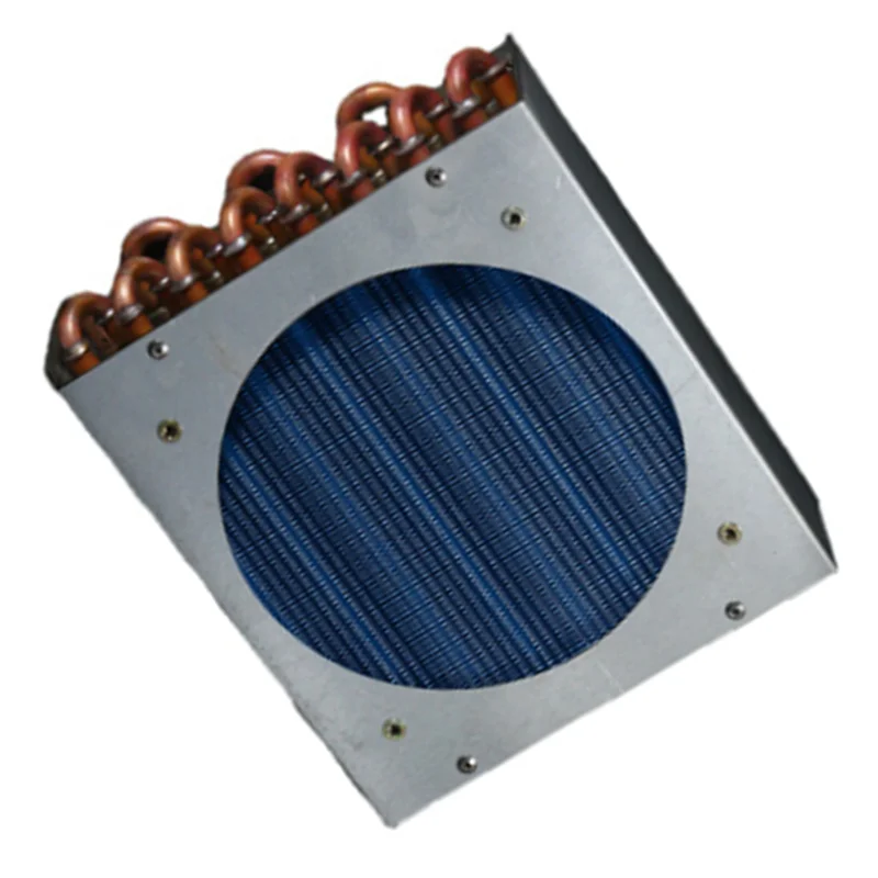 B84B-Kondensor Radiator Kulkas Freezer Berpendingin Udara dan Berpendingin Air dengan Sirip Aluminium dan Tabung Tembaga, Penukar Panas Cangkang Kecil