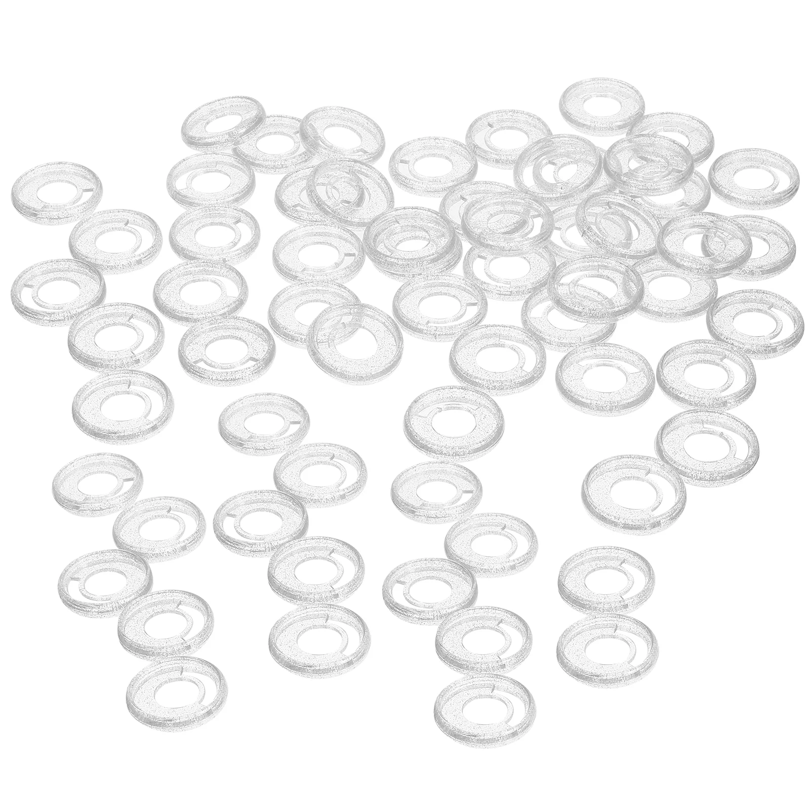 50 Pcs Loose Leaf Binder Discs Planners Binding Tool Glitter Powder Loose-leaf Plastic Tiny Small