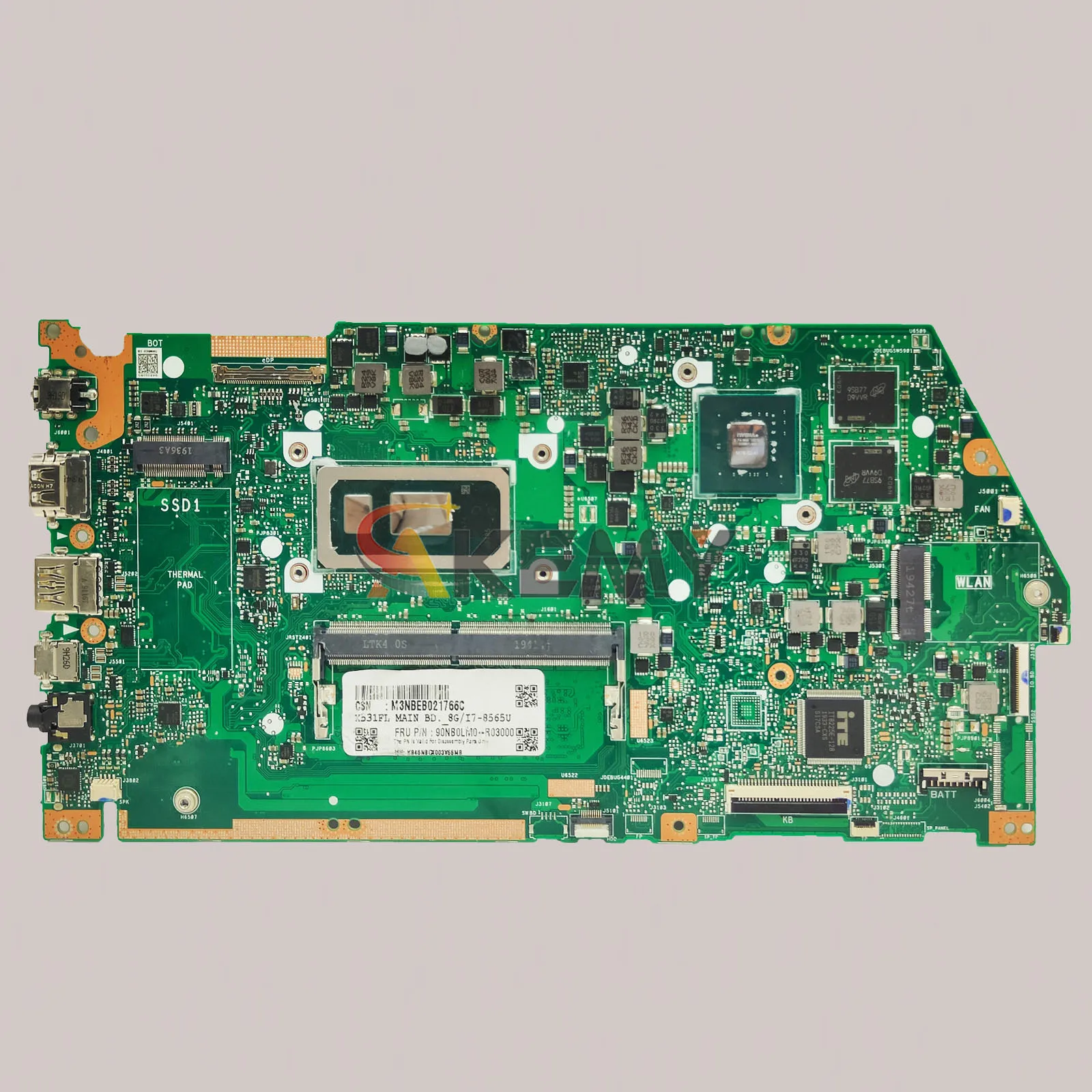 Placa base para ordenador portátil X532FL para ASUS X532FLC S5500F V531F S532F S531F X532F X532FAC K531F V532F K532F placa base 10. a generación I3 i5 i7
