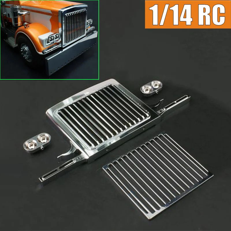 1:14th Scale RC Truck Metal Simulation China Open Front Grille Upgrade for Tamiya King Hauler LESU Car Accessories