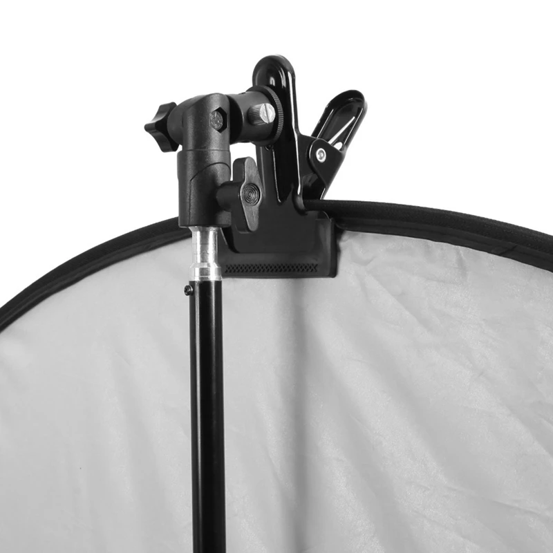 Support de clip métallique pour réflecteur, support à vis, support d'invite de fond, flash, parapluie de lumière LED, 1,4 à 3,8 pouces