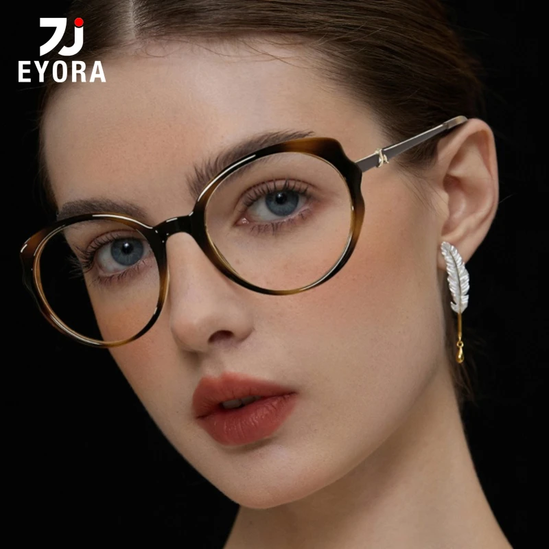 

EYORA Versatile Oval Ultralight TR90 Reading Glasses Anti Blue Light Photochromic Hyperopia Eyewear Prescription Glasses Minus