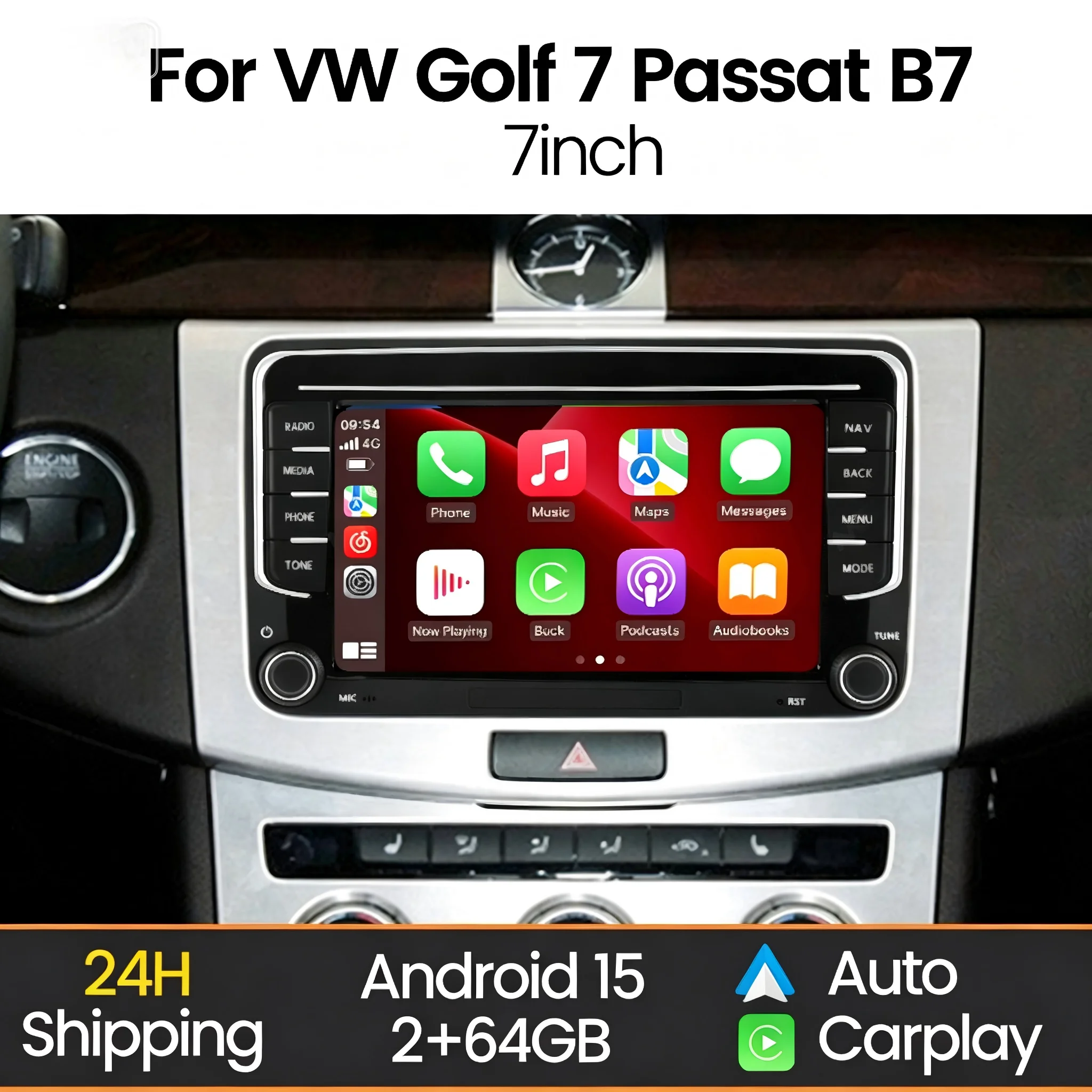 2Din Android Autoradio Multimedia-Player für VW / Volkswagen Skoda Octavia Golf 5 6 Touran Passat B6 Polo Jetta Carplay Auto