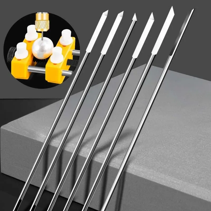 10 pieces per set Double‑ended Tungsten Steel Triangle Drill Bit Pearl Reaming Drilling Jewelry Processing Tools