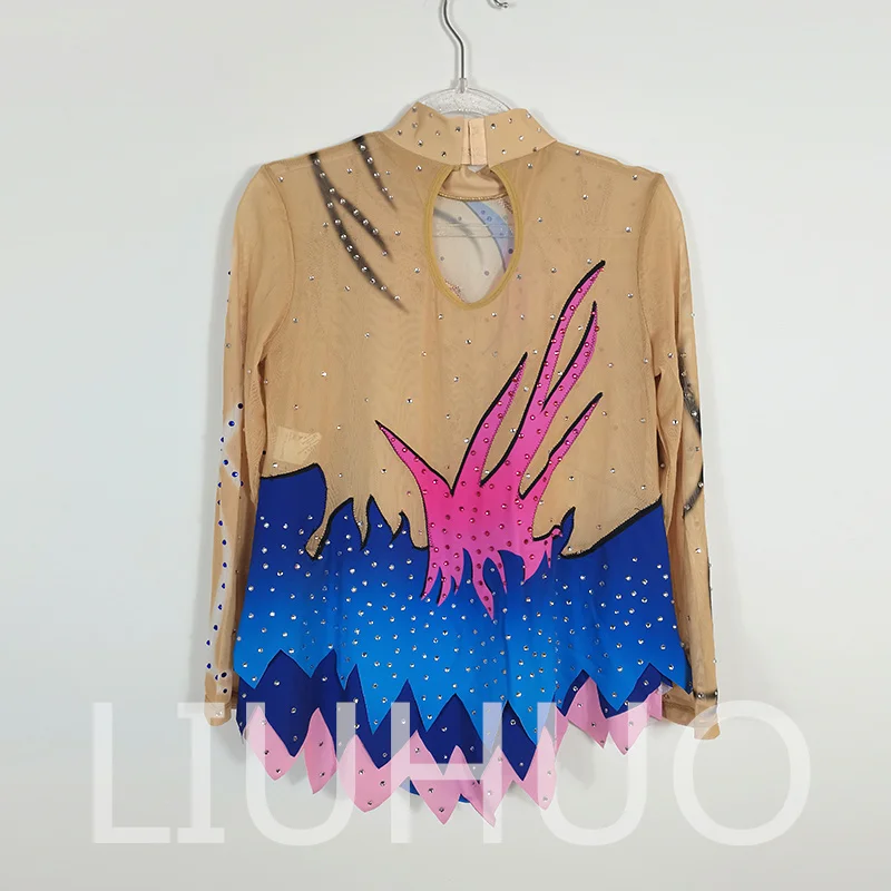 LIUHUO justaucorps de gymnastique rythmique Performance de pom-pom girl compétitif pour enfants BD529